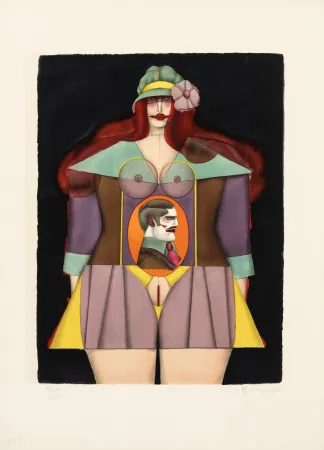 石版画 Lindner - Amazone