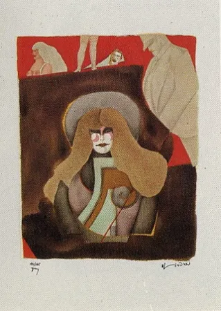 石版画 Lindner - Blonde