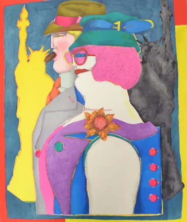 石版画 Lindner - Our of towners