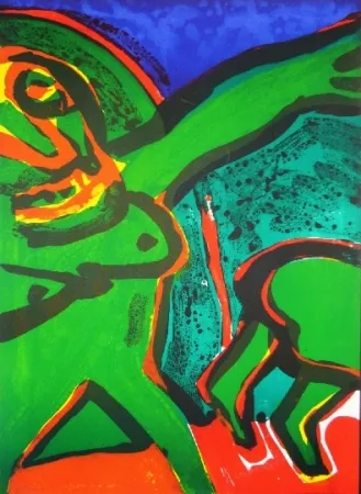 石版画 Lindstrom - Composition