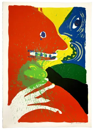 石版画 Lindstrom - Fleurs de l'amitié