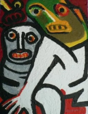 金刚砂版画 Lindstrom - La femme et l'enfant