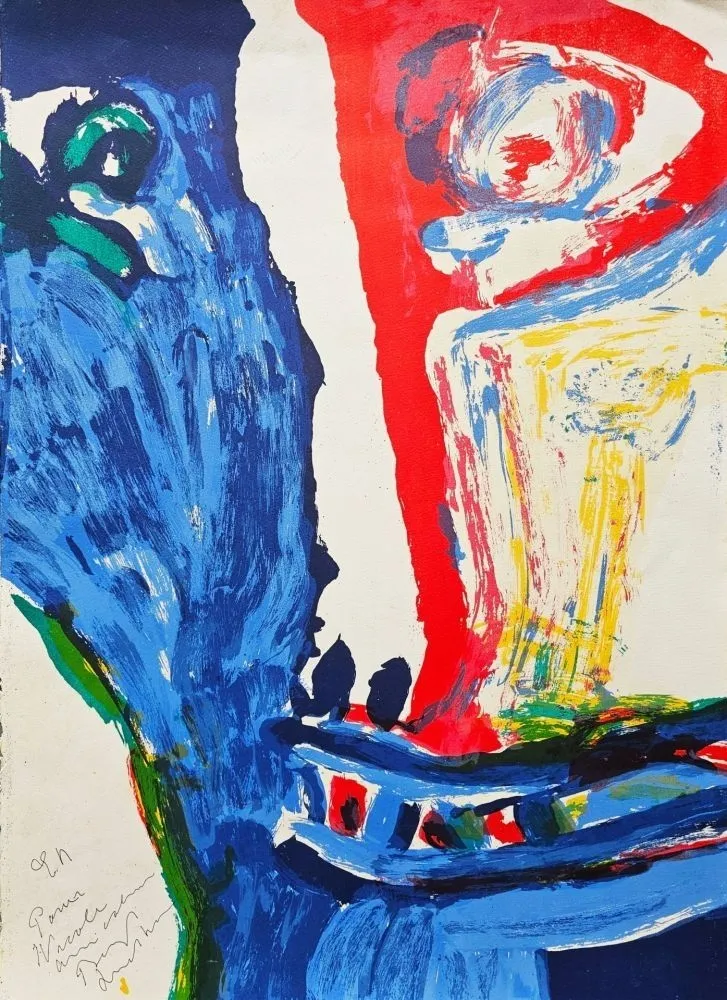 石版画 Lindstrom - Le Visage