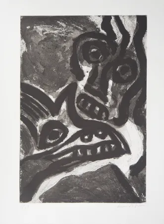 版画 Lindstrom - L'Homme et l'animal