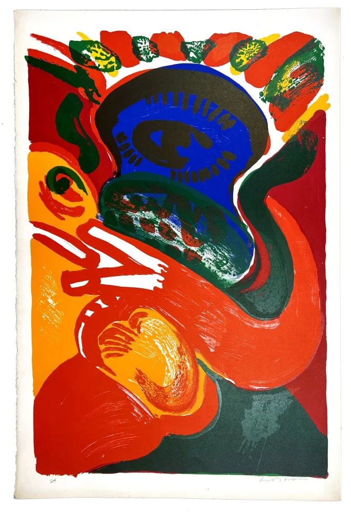 石版画 Lindstrom - Oeil Bleue