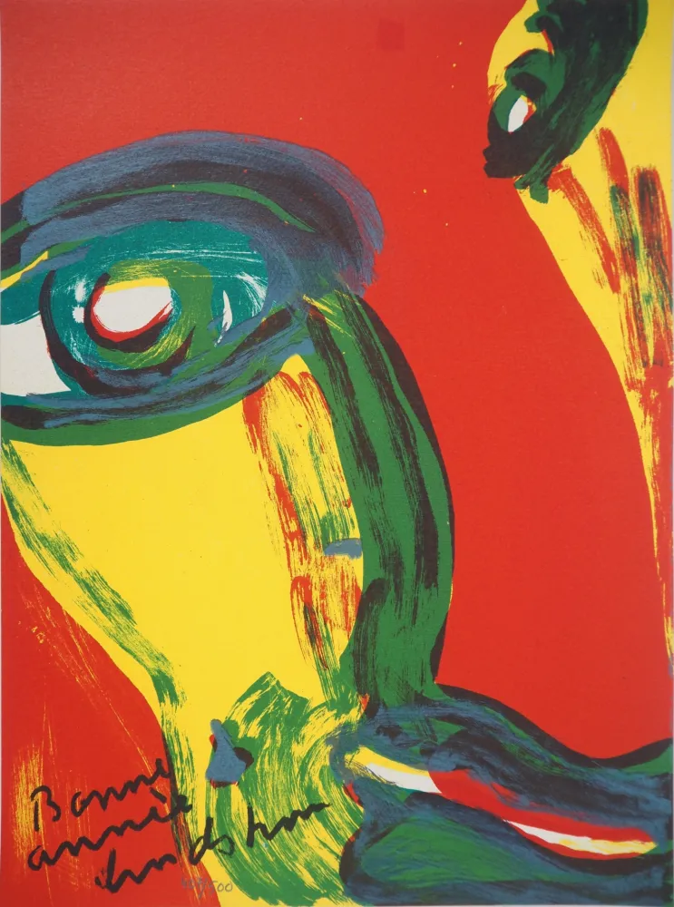 石版画 Lindstrom - Portrait fauve