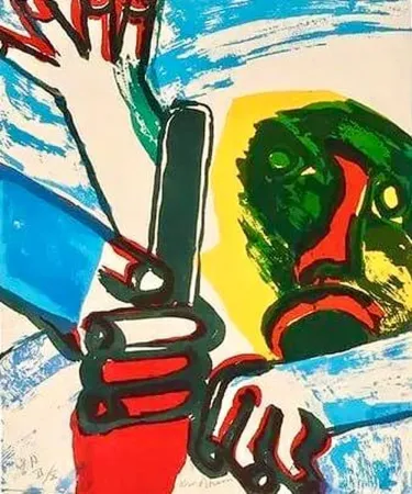 石版画 Lindstrom - The Fight
