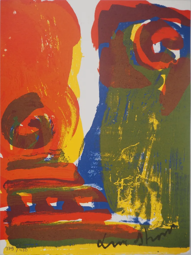 石版画 Lindstrom - Visage de l'ancêtre