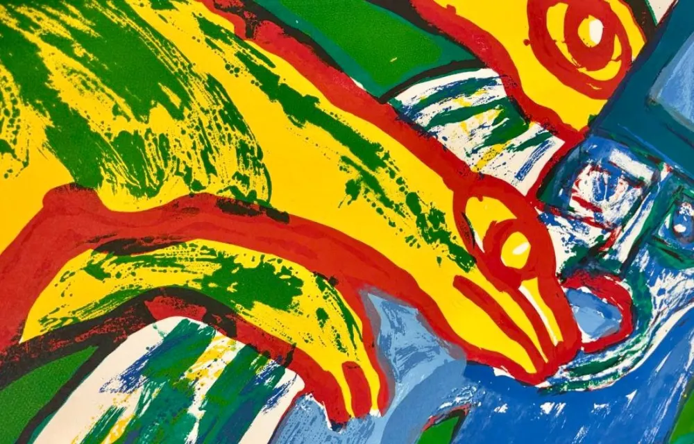 石版画 Lindstrom - Yellow Dragon  