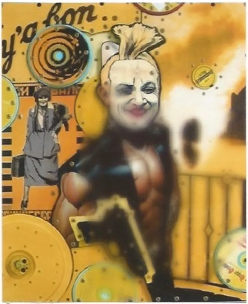 石版画 Liot - Atoportrait jaune