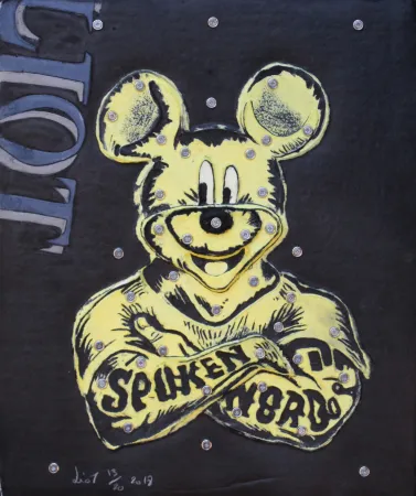 版画 Liot - MICKEY (JAUNE)