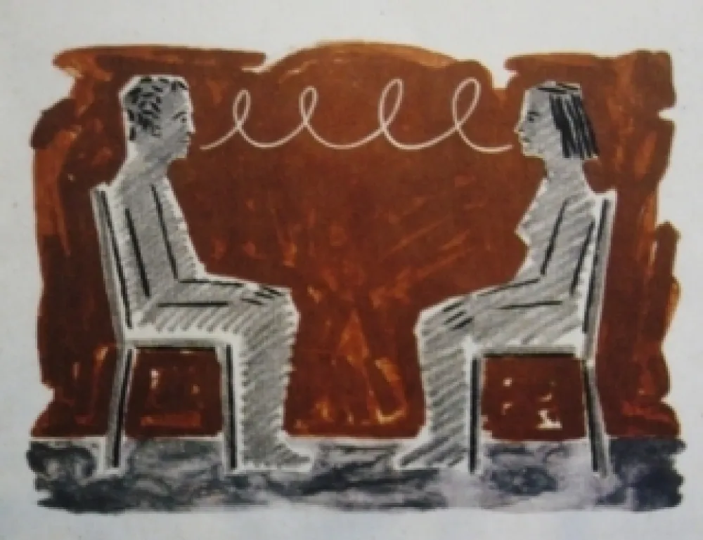 石版画 Llimos - Conversa