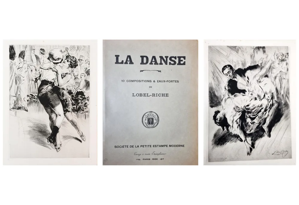 蚀刻版画 Lobel-Riche - LA DANSE. 10 compositions & eaux-fortes de Lobel-Riche (1939)