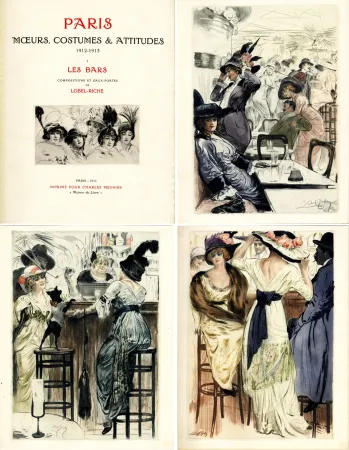 插图书 Lobel-Riche - PARIS. MŒURS, COSTUMES ET ATTITUDES, 1912-1913. LES BARS (M. Guillemot).