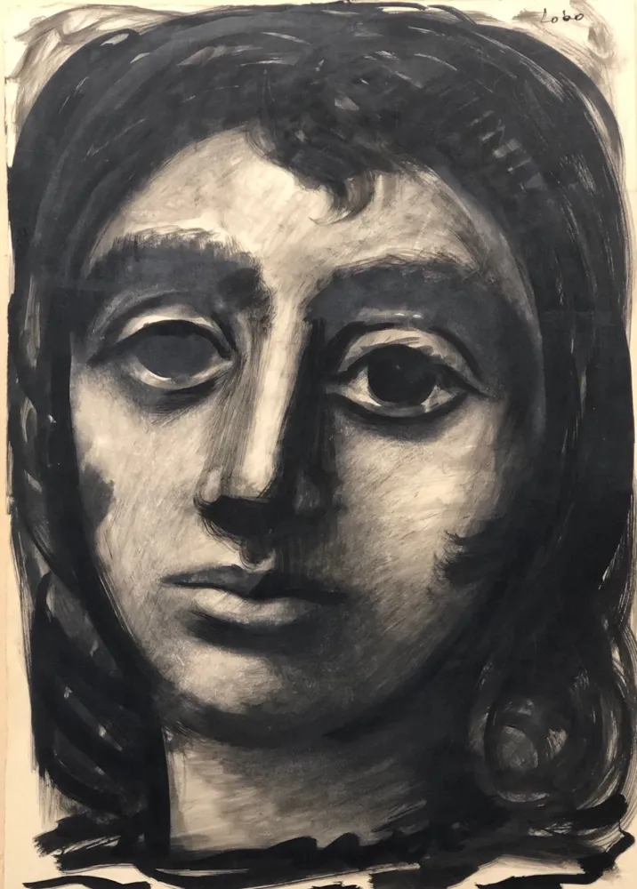 无技术 Lobo - Estudio cabeza de mujer