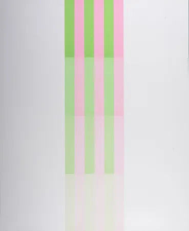 石版画 Lohse - Farbstreifen - Hand-signed