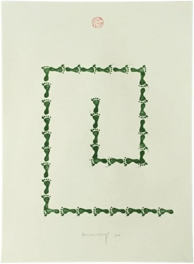 石版画 Long - Untitled (from Artists Against Torture portfolio)