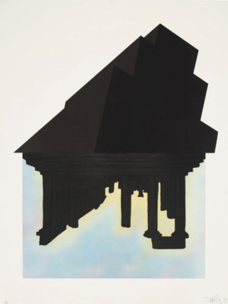 石版画 Longo - Black Palms