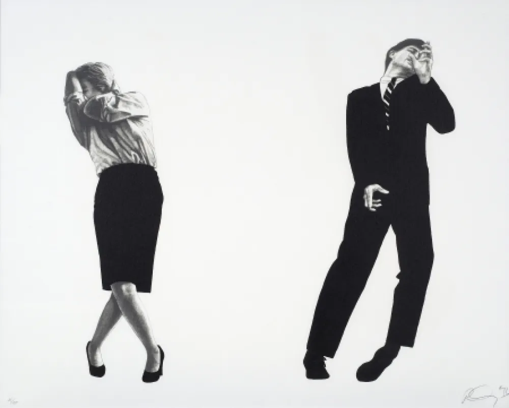 石版画 Longo - Men in the Cities