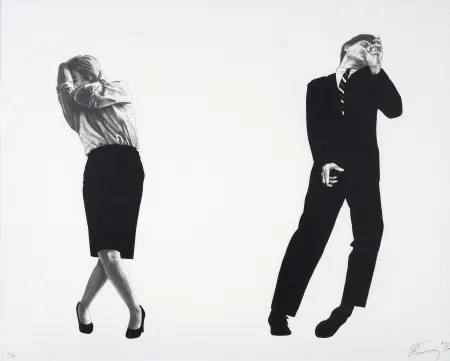 石版画 Longo - Men in the Cities