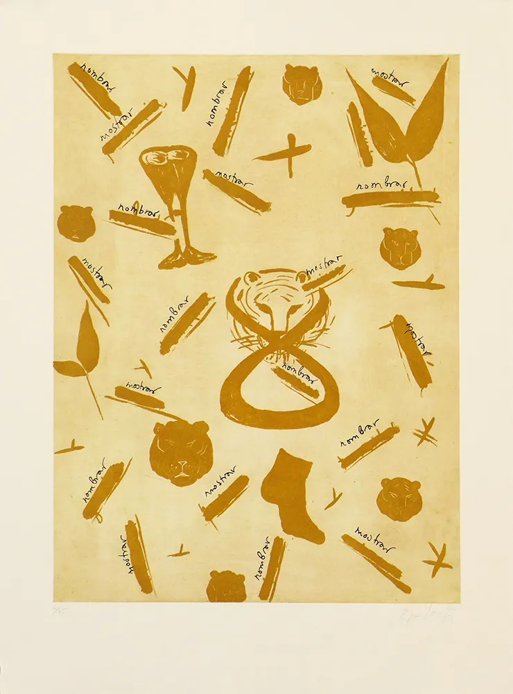 版画 Lootz - Leaves I