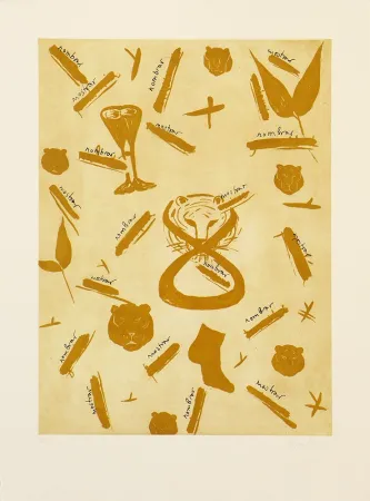 版画 Lootz - Leaves I