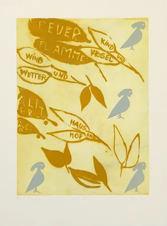 版画 Lootz - Talking Leaves V