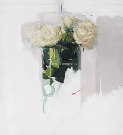 蚀刻版画 López Garcia - Rosas de Ávila I