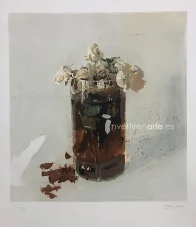 蚀刻版画 López Garcia - Rosas de Ávila II