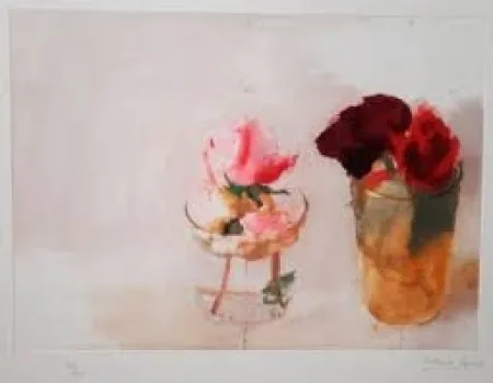 版画 López Garcia - Rosas de invierno