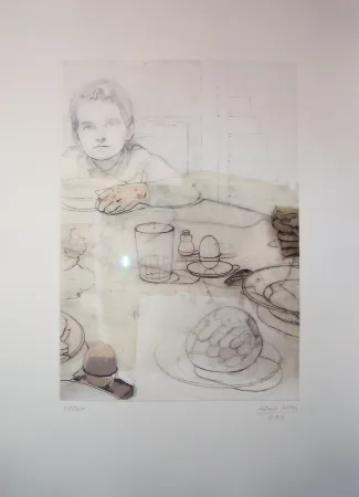 蚀刻版画 Lopez - La cena