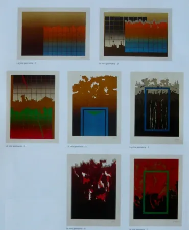石版画 Lopez Osornio - La otra geometria _ 7 lithographs