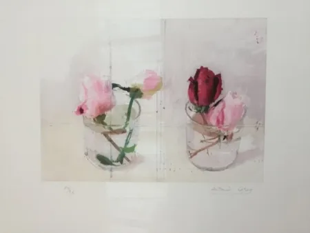 版画 Lopez - Rosas de invierno I