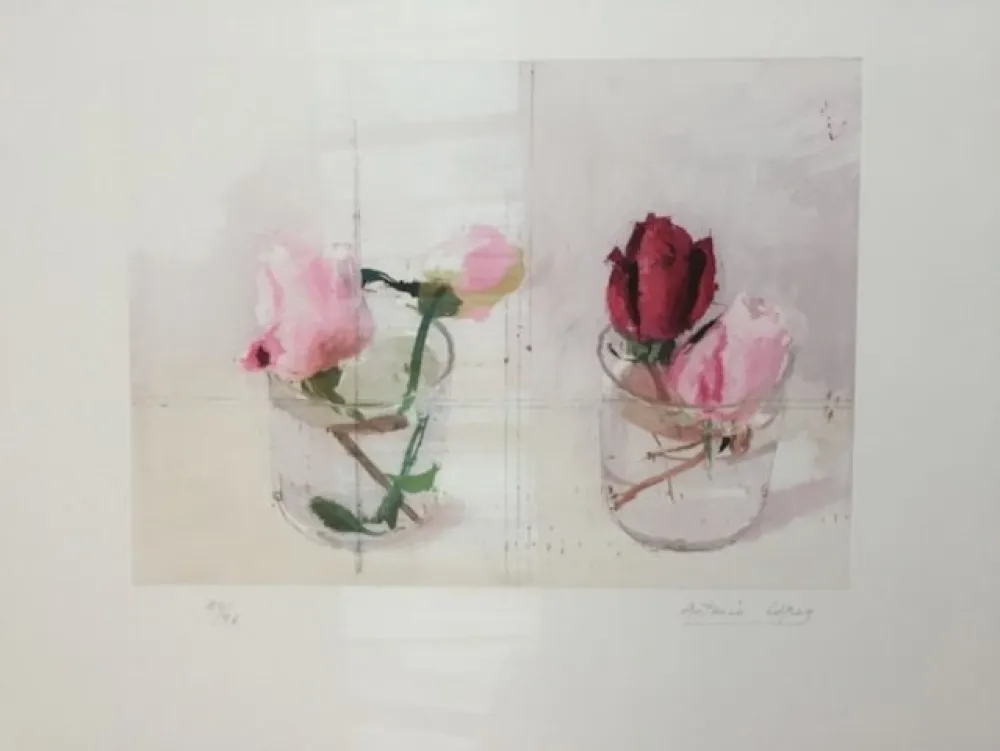 蚀刻版画 Lopez - Rosas de Invierno I