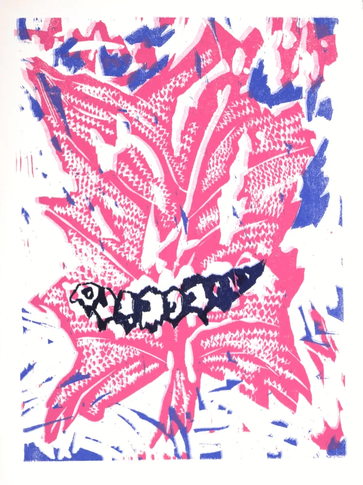 木刻 Lorjou - La Chenille, 1965