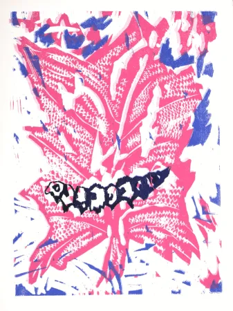 木刻 Lorjou - La Chenille, 1965