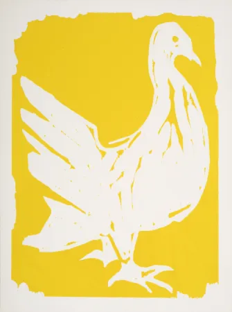 木刻 Lorjou - La Colombe, 1965