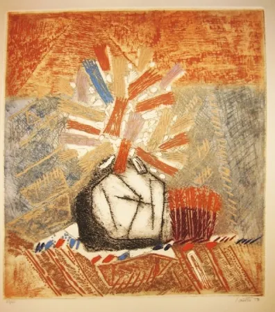 金刚砂版画 Louttre - Fleurs coupées 