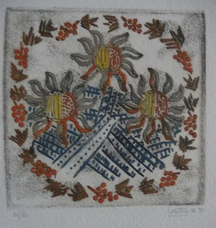 蚀刻飞尘法 Louttre - Tournesols, Soleil