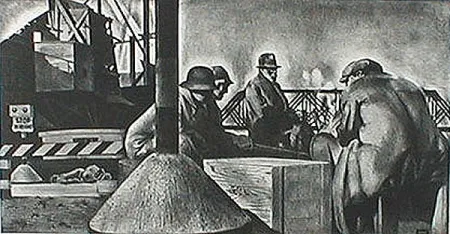 石版画 Lozowick - Dead End