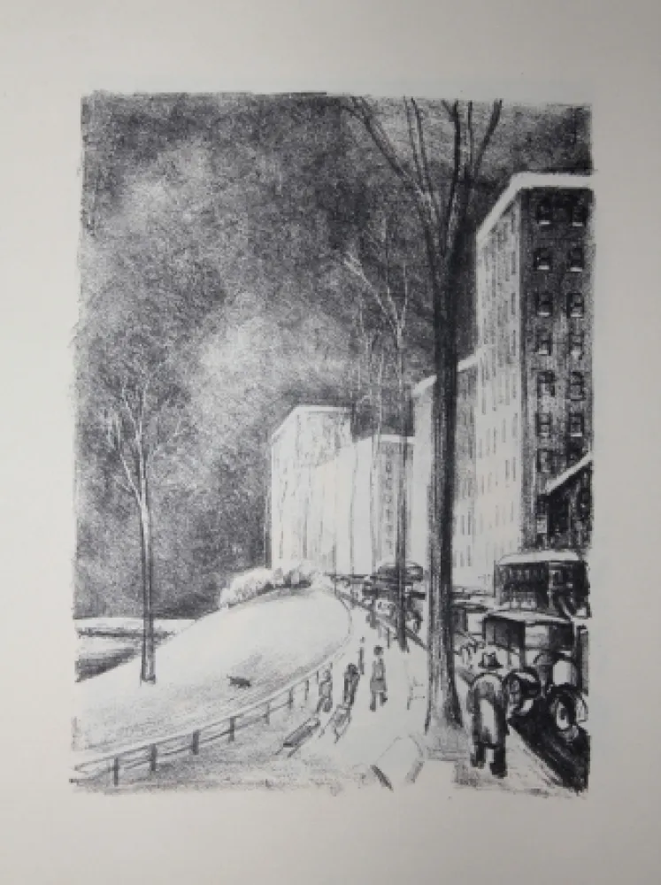石版画 Lubbers - NEW-YORK / CENTRAL PARK