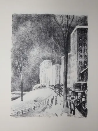 石版画 Lubbers - NEW-YORK / CENTRAL PARK
