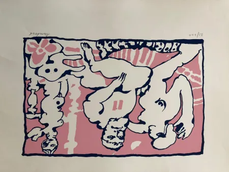 丝网印刷 Lucebert - Die Olympiker