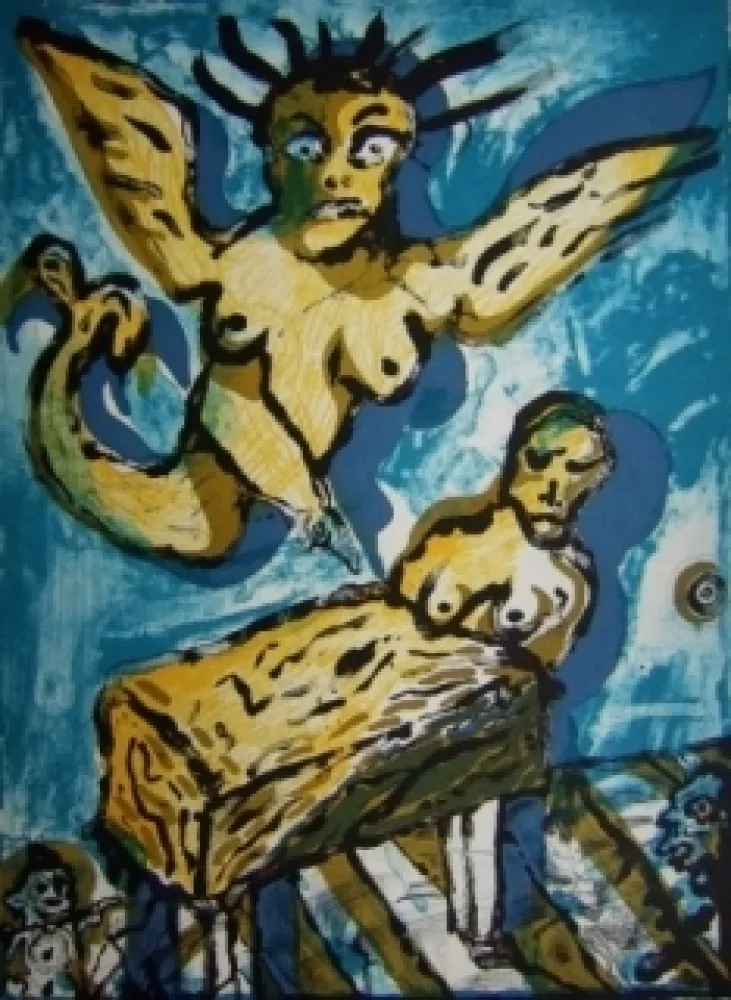 石版画 Lucebert - Sans titre