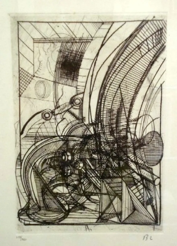 蚀刻版画 Luginbühl - Kleiner Stengel (Plan für Stengel)