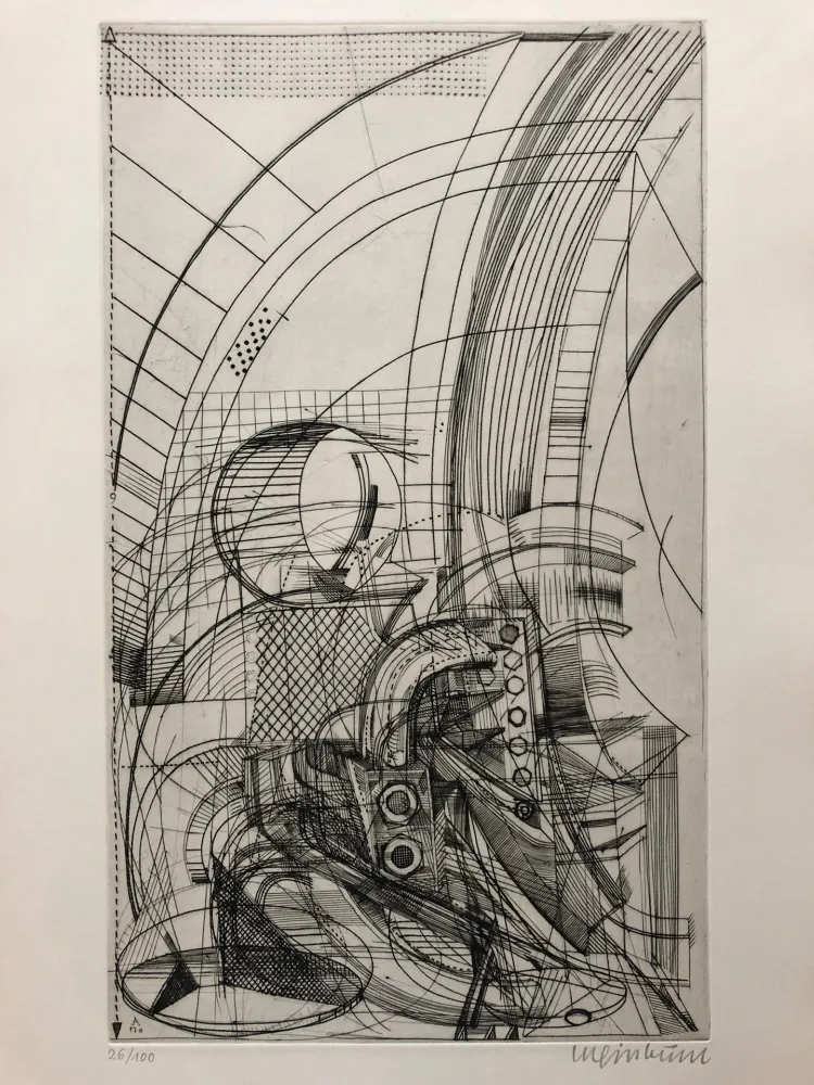 版画 Luginbühl - Plan für Pegasus