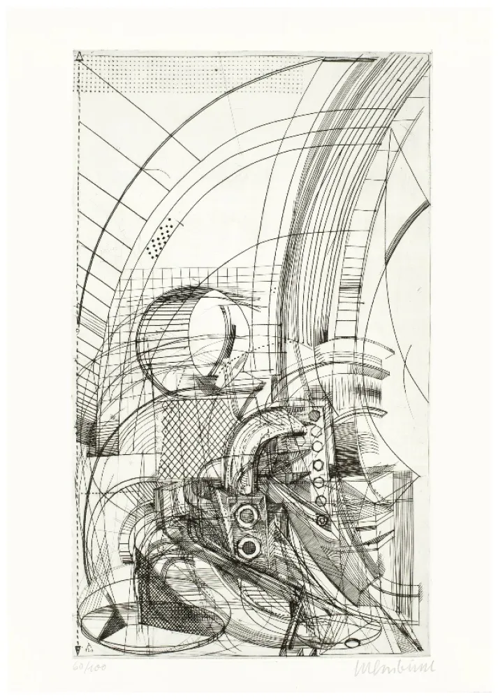 版画 Luginbühl - Plan für Pegasus