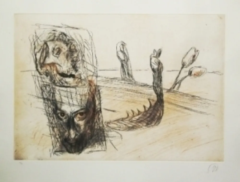 版画 Lüpertz - Vanitas 1