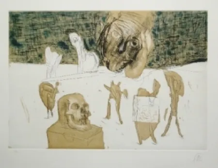 版画 Lüpertz - Vanitas 4