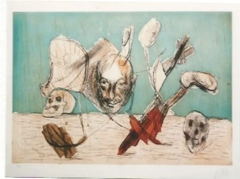 版画 Lüpertz - Vanitas 5